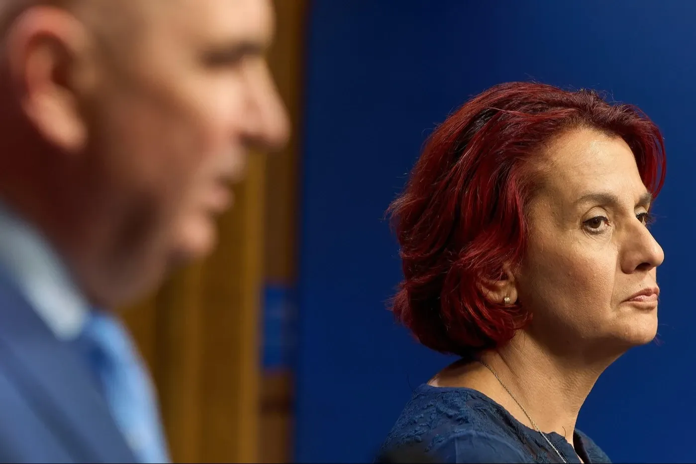 Ioana Ene Dogioiu și Ilie Bolojan (2025, Profimedia)