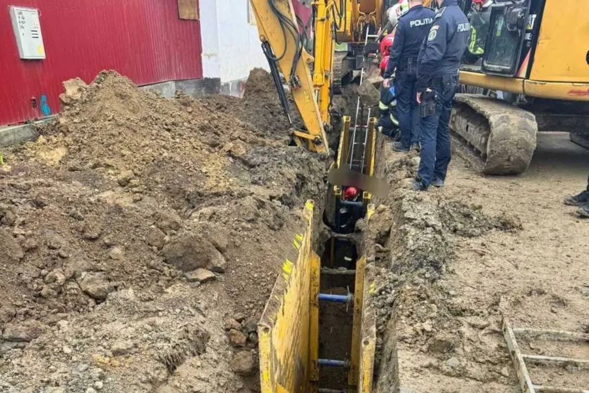 Muncitor căzut / Sursa foto - ISU