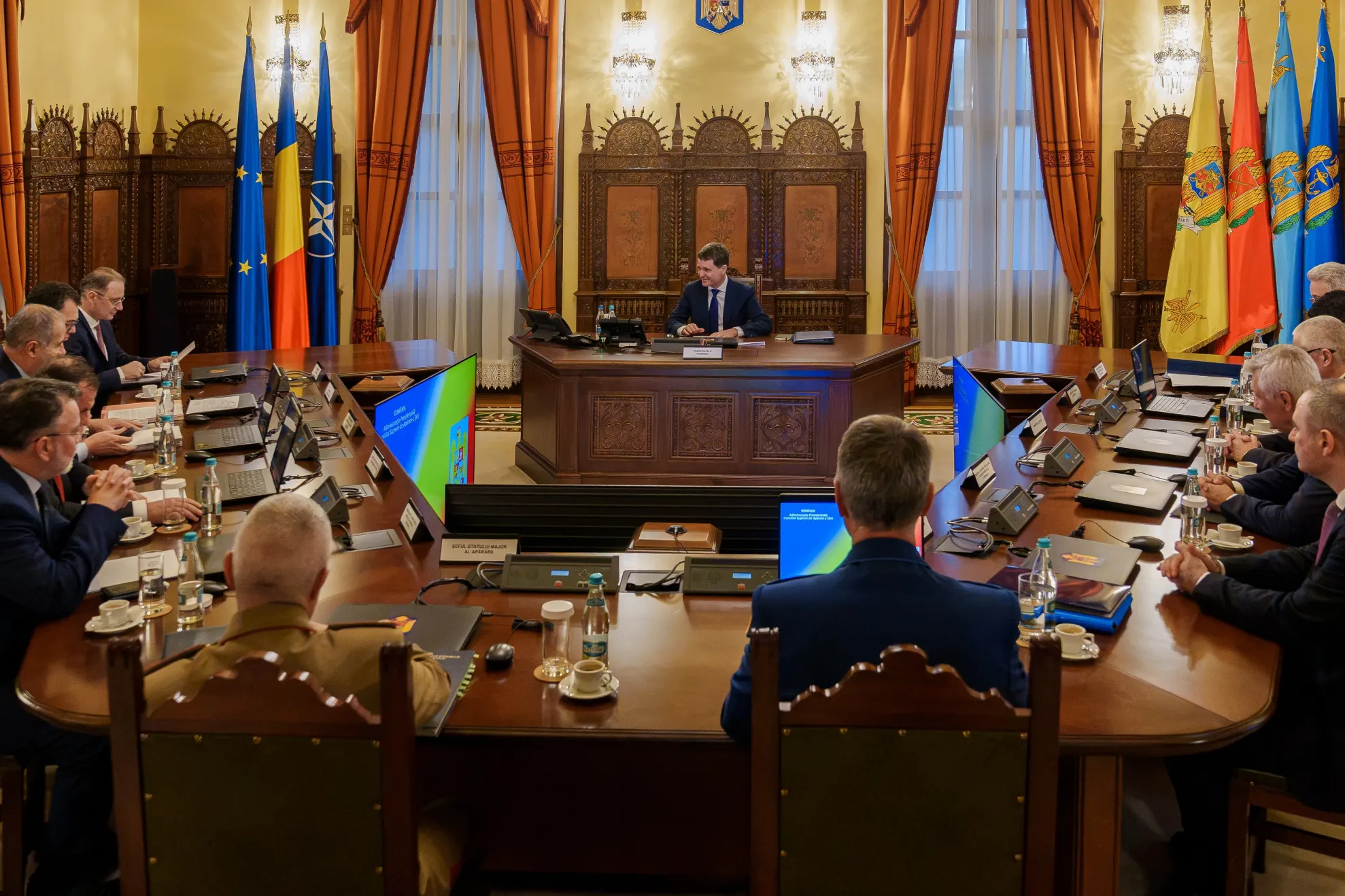 Prima ședință CSAT a lui Nicușor Dan cu Cabinetul Niculescu. Foto/Președinția României