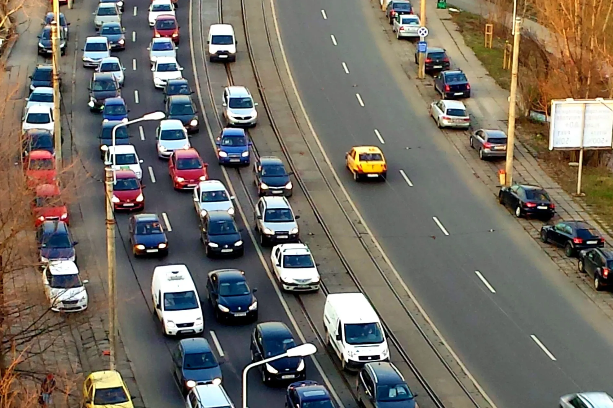 Trafic aglomerat in Bucuresti