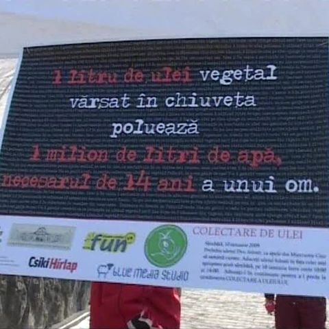 Uleiul aruncat în reţeaua de canalizare este un factor de poluare 