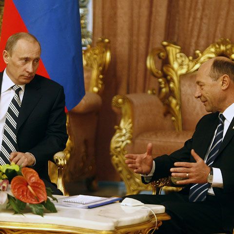 Putin şi Băsescu au discutat marţi despre criza gazelor 