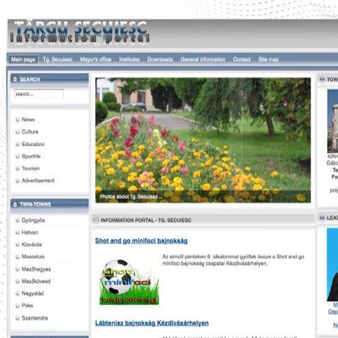 Oraşul Târgu Secuiesc are un site al primăriei numai în limba maghiară