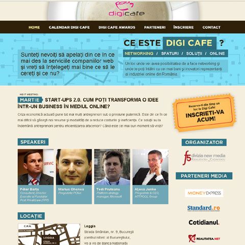 Experţi online şi antreprenori, faţă în faţă la Digi Cafe - o nouă serie de întâlniri informale marca F5