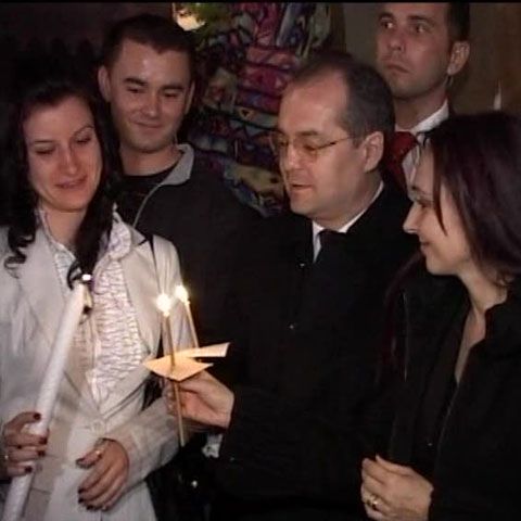 Premierul Emil Boc a participat la slujba de Înviere la Catedrala din Cluj-Napoca