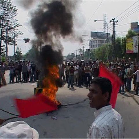 Sute de oameni au protestat pe străzile din Katmandu, Nepal 