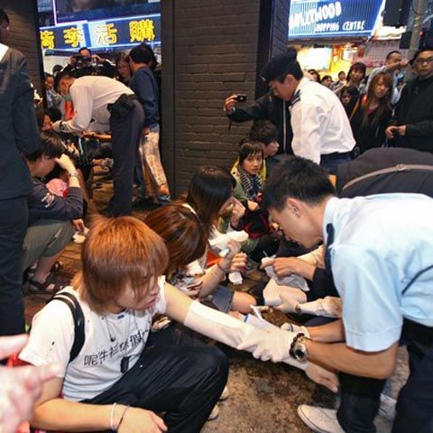 Un atac cu acid a provocat rănirea a 30 de persoane în Hong Kong