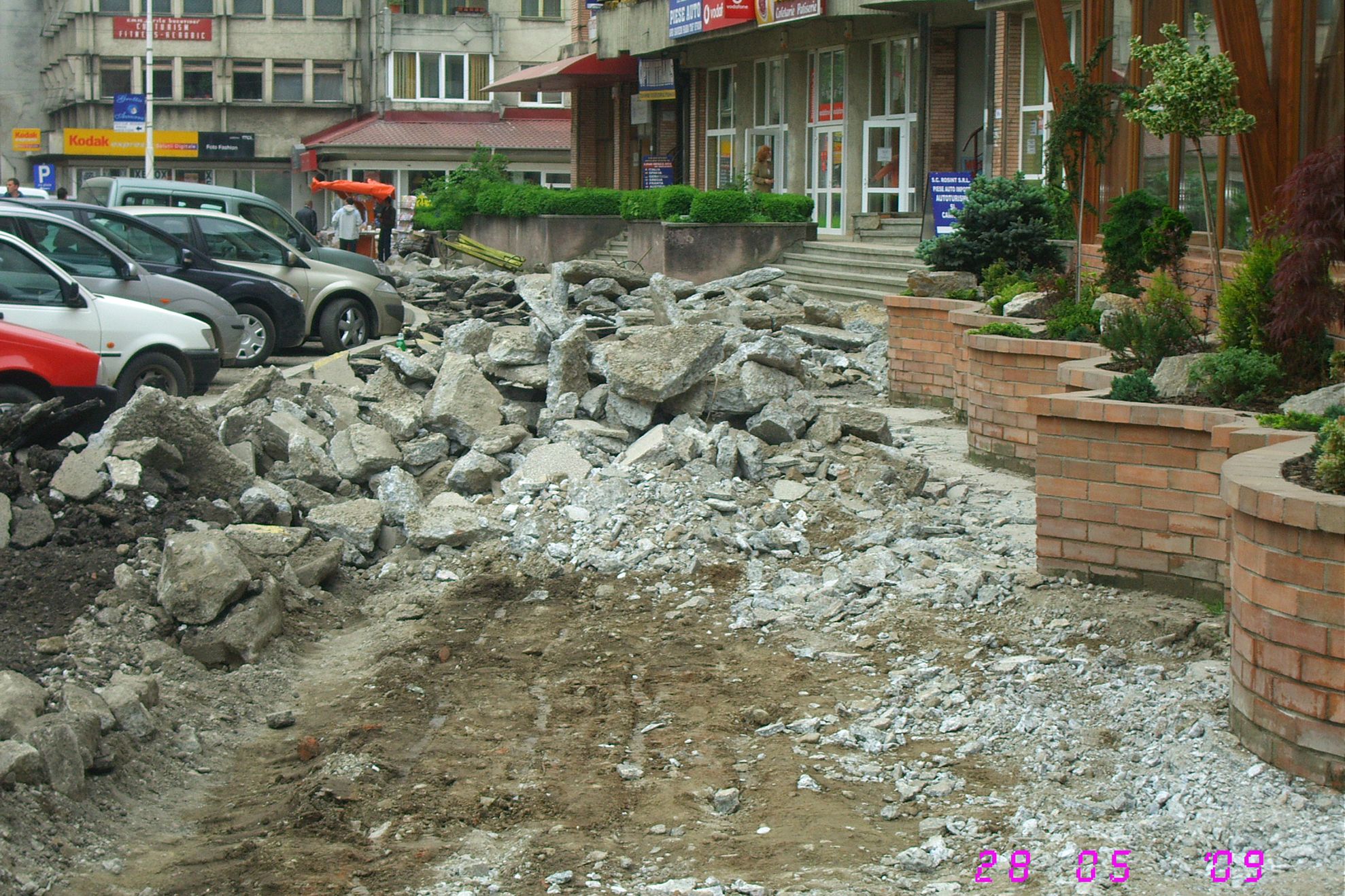 Centrul oraşului Câmpulung, în reparaţii 