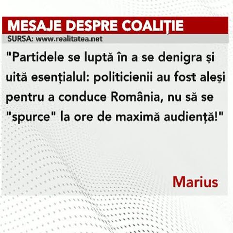 Spuneţi ce credeţi despre scandalul din interiorul Coaliţiei PSD - PD-L!