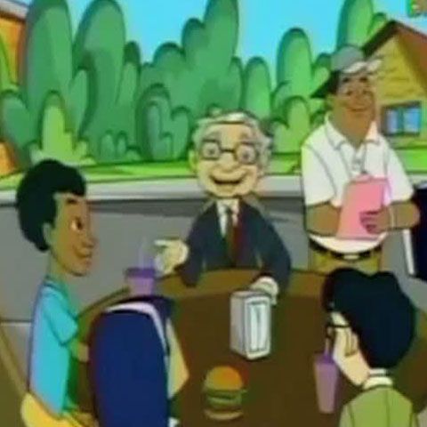 Warren Buffett, personaj de desene animate, îi învaţă pe copii cum să fie afacerişti