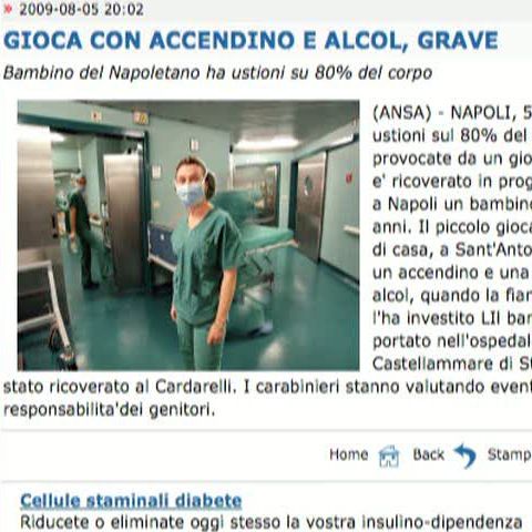 Un copil român a fost internat la Napoli cu arsuri pe 80% din corp 