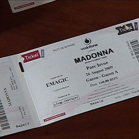 Poţi verifica dacă biletul tău la concertul Madonnei este fals sau nu