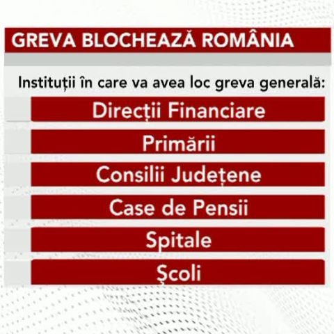 Greva paralizează România: Sute de mii de bugetari vor protesta astăzi, 5 octombrie 