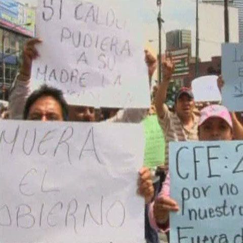 Protest în Mexic după anunţul închiderii unei companii de stat