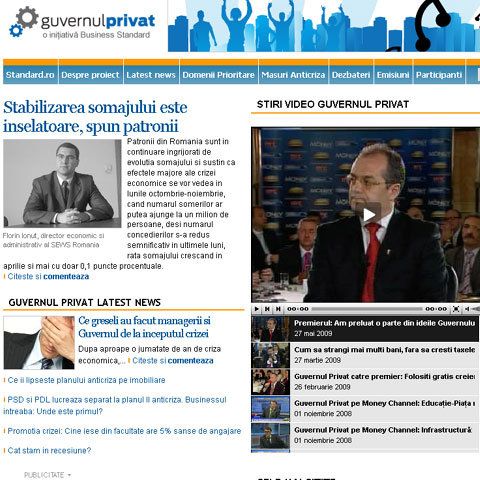 Guvernul Privat se reuneşte în direct la The Money Channel