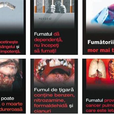 Imaginile de pe pachetele de ţigări îi sperie pe fumători, dar nu îi determină să renunţe la fumat