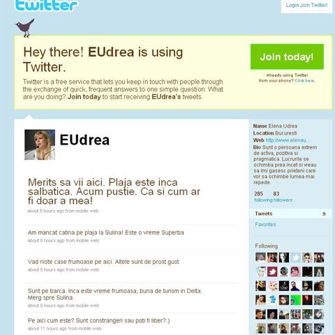 După ce şi-a înnoit site-ul, Elena Udrea şi-a făcut cont pe Twitter 