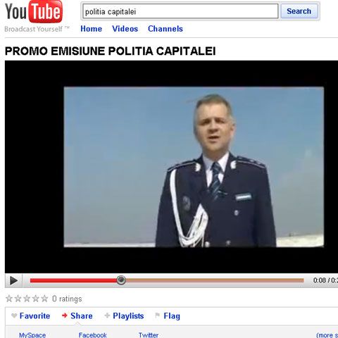 Poliţia Capitalei are de sâmbătă canal  pe YouTube