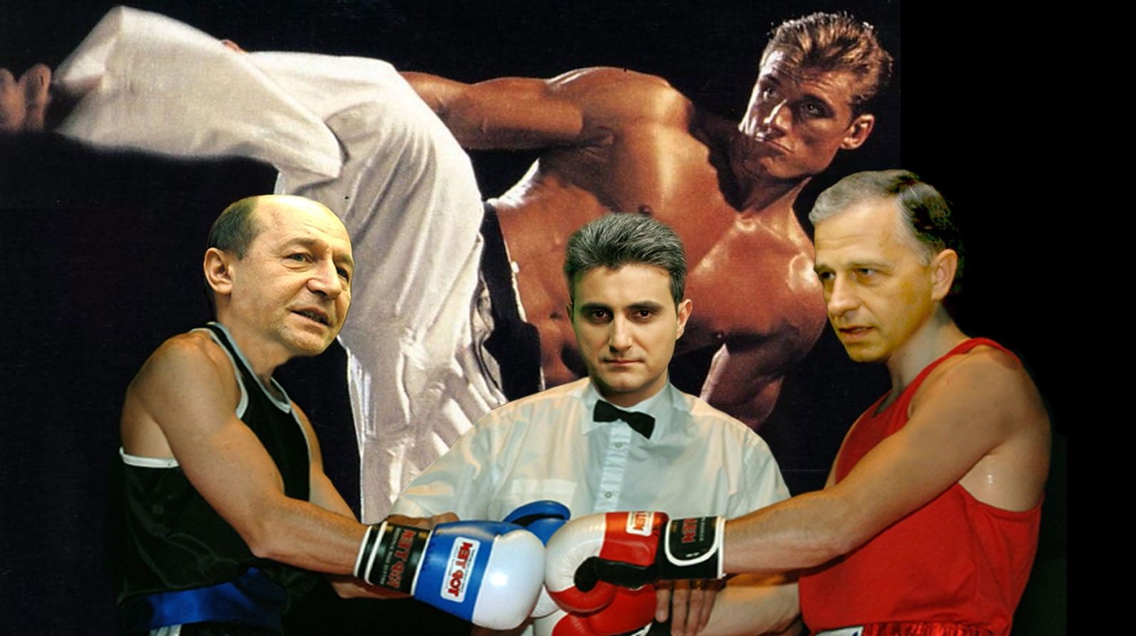 Geoană şi Băsescu se bat în această seară cu Dolph Lundgren şi Cătălin Crişan
