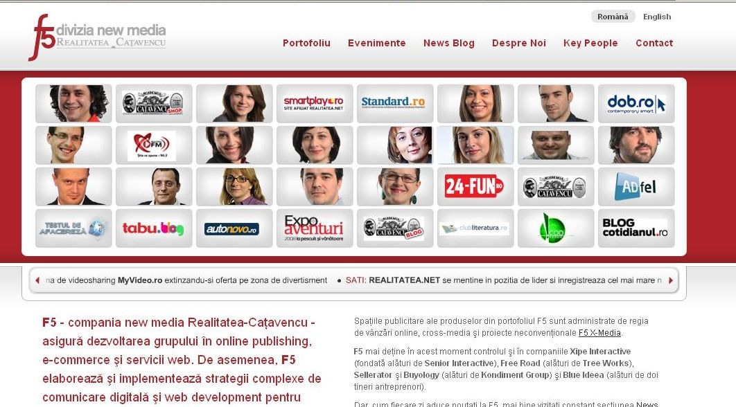 F5 X-Media deţine cea mai puternică ofertă în zona website-urilor de Ştiri generale