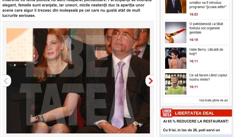 Chiloţii Elenei Udrea, a treia oară în presă. Vă interesează lenjeria intimă a politicienilor?