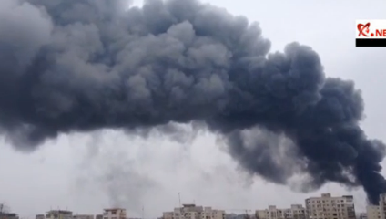 MARTOR OCULAR: Incendiu la un depozit de materiale plastice din Titan