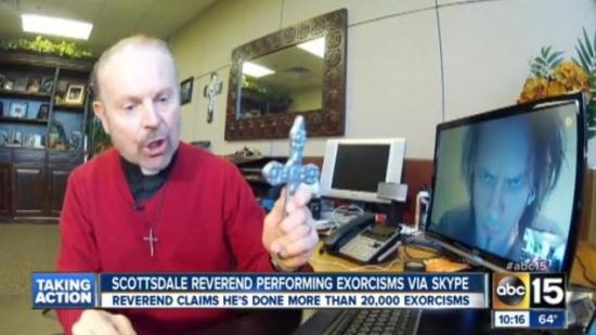 Exorcizare pe Skype în SUA