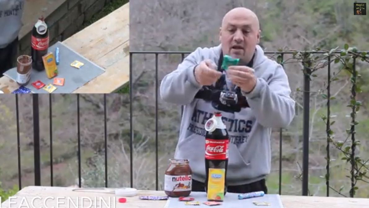 Ce face un om cu un prezervativ, o cola, Nutella şi Mentos. Experimentul care a făcut furori