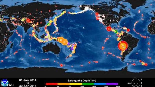 LUNA CUTREMURELOR 2014. Un TIMELAPS cu intensificări neobişnuite a activităţii seismice a Pământului