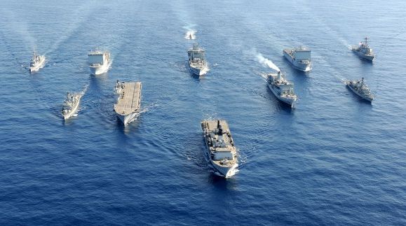 EXERCIŢIU MILITAR în Marea Neagră, cu nave din România, Bulgaria, SUA, Grecia, Italia