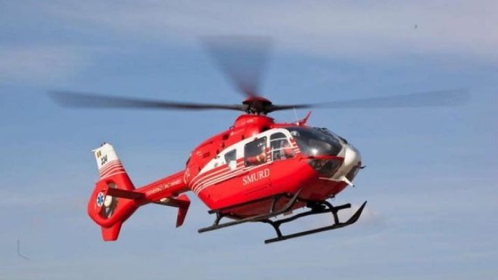 Copil în stare gravă, preluat cu elicopterul SMURD. A fost accidentat de discul unui tractor