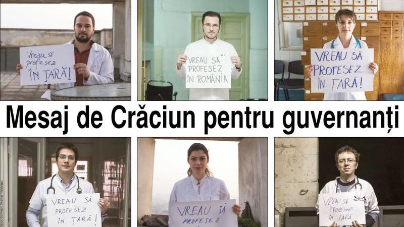 Ce le transmit medicii tineri guvernanților de Crăciun 