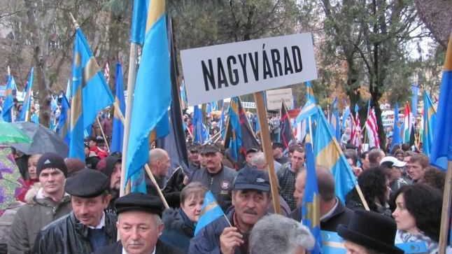 MITING în fața Prefecturii Covasna. Peste o mie de maghiari, prezenți 