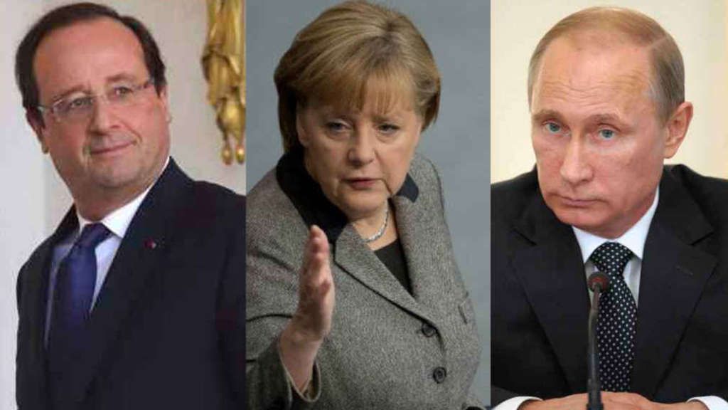 Hollande îi cere lui Putin să avanseze aplicarea acordului de pace de la Minsk
