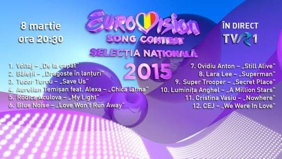 FINALA EUROVISION 2015. Câştigătorul finalei va fi ales din cei 12 concurenţi. LIVE 