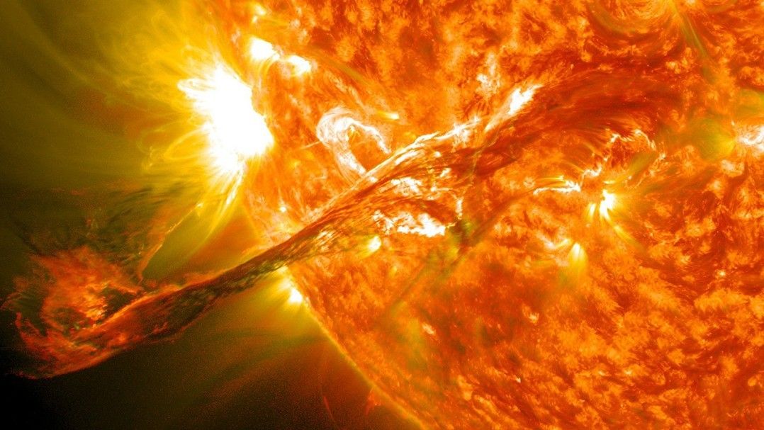 Eruptie solară, reprezentare grafică