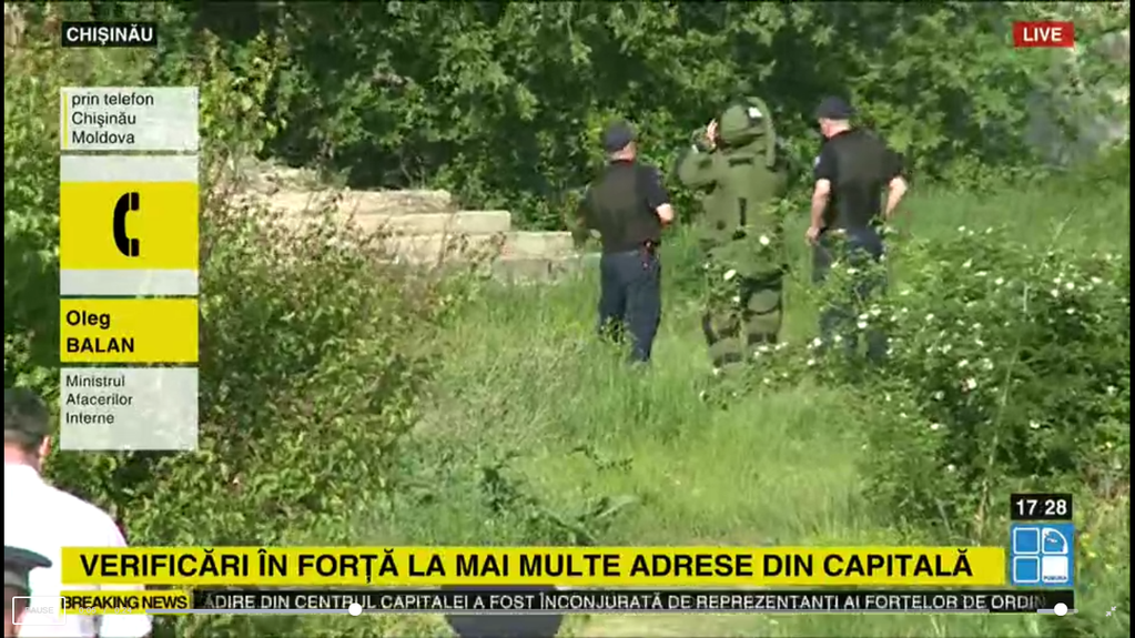 Alertă în Centrul Chişinăului: geniştii au găsit arme, detonatoare de bombe şi cocktailuri Molotov