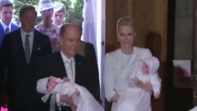 Gemenii regali din Monaco au fost botezaţi