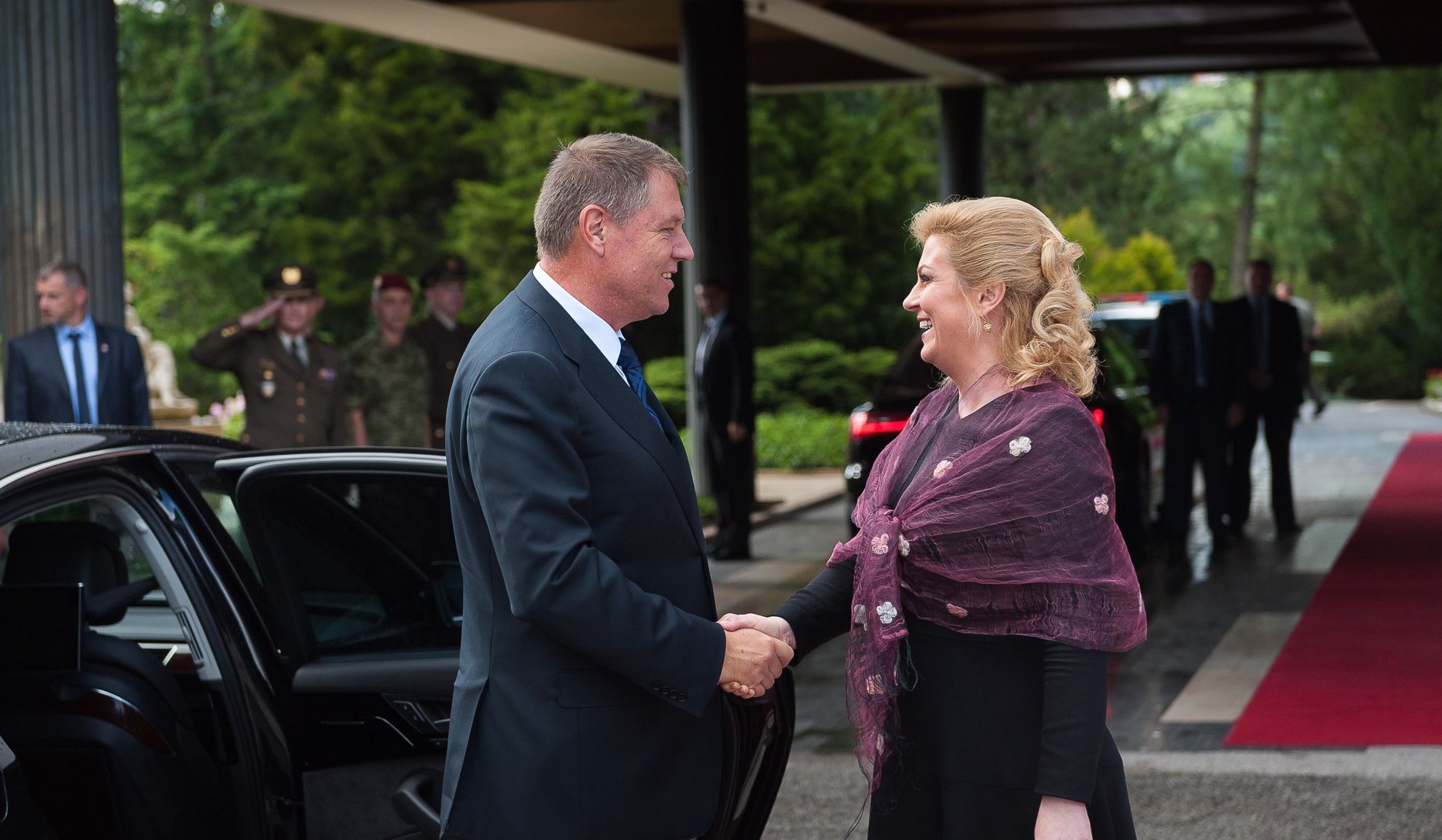 Klaus Iohannis prima întâlnire cu un președinte de stat femeie