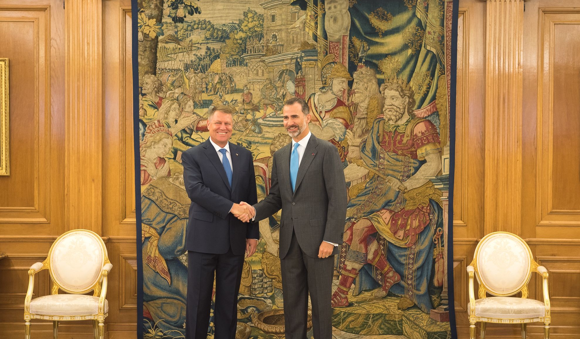 Klaus Iohannis a fost primit de Regele Spaniei, Felipe al VI-lea. Declarații live-text