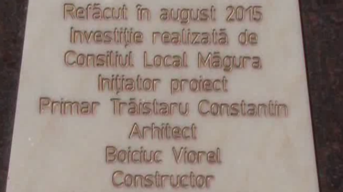  Grandomanie la primărie. Un primar s-a făcut erou după ce a restaurat un monument