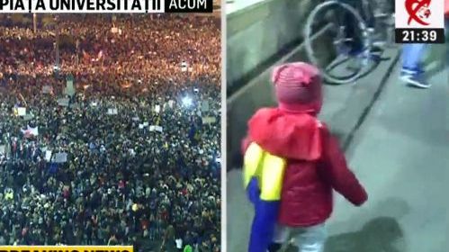 Cea mai emoţionantă imagine de la protestul din Centrul Capitalei 