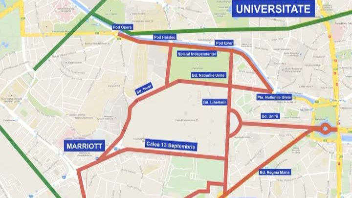 Trafic restricţionat în Capitală de 1 Decembrie 