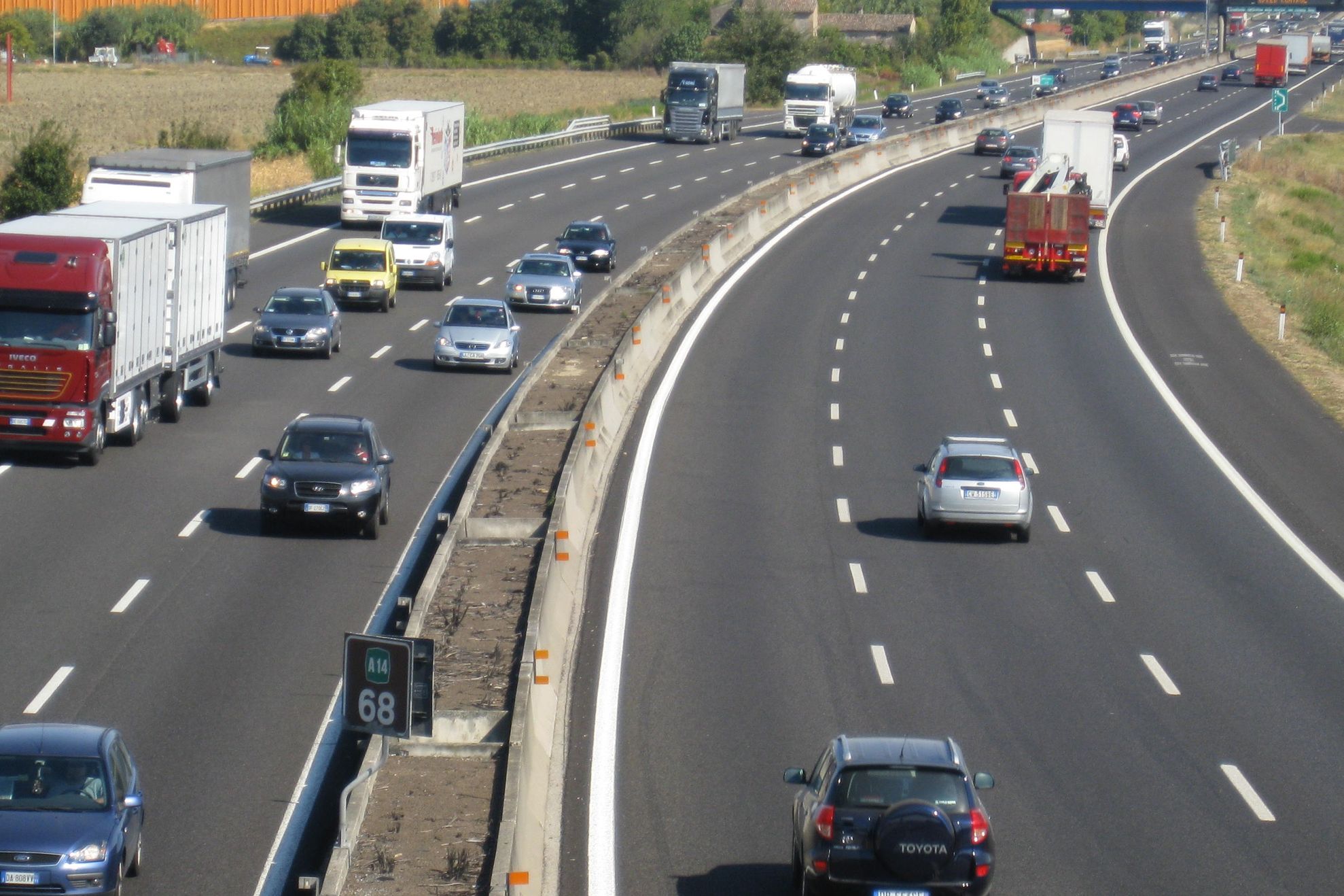 Lucrări pe autostrada A2 Bucureşti - Constanţa