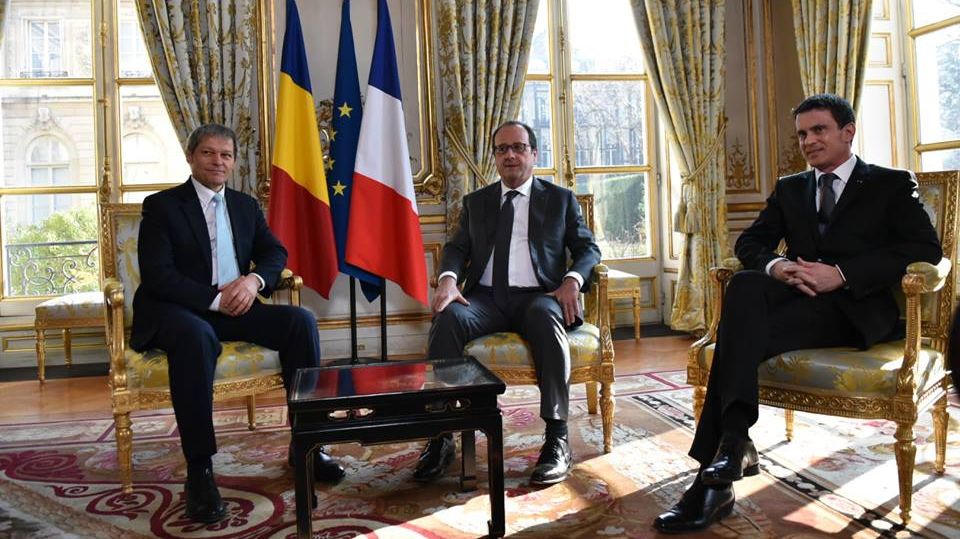 Dacian Cioloş, după întrevederea cu Hollande: Am sugerat intensificarea relaţiilor economice