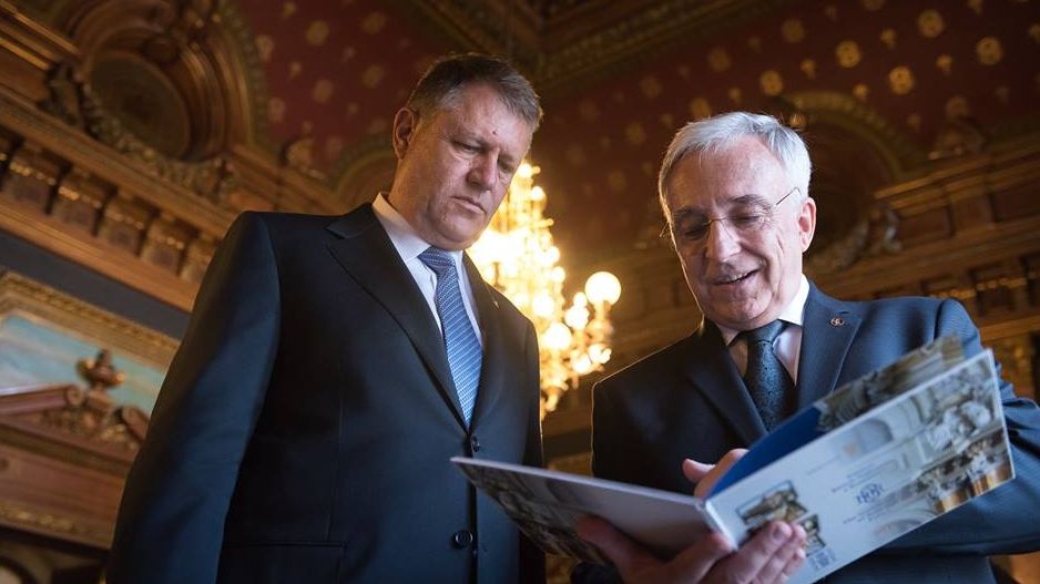 Klaus Iohannis și Mugur Isarescu