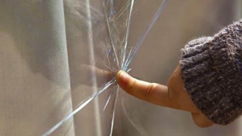 Cum repari un geam fisurat cu un căţel de USTUROI