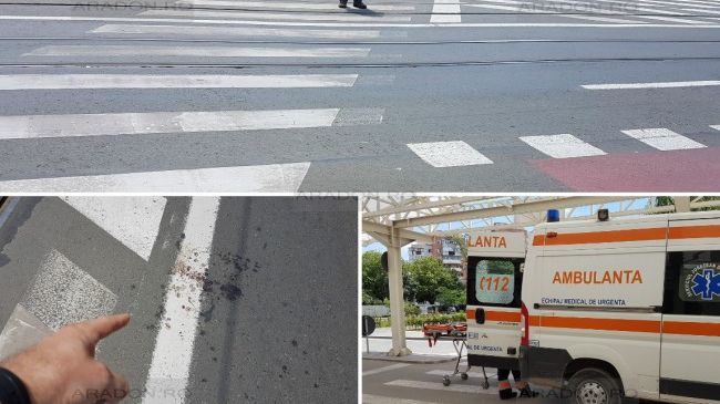 Viceprimarul oraşului Arad, accidentat pe trecerea de pietoni