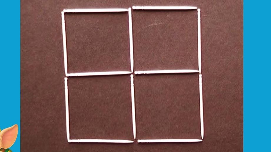 Testul care face valuri pe Internet: cum transformi patru pătrate în trei?