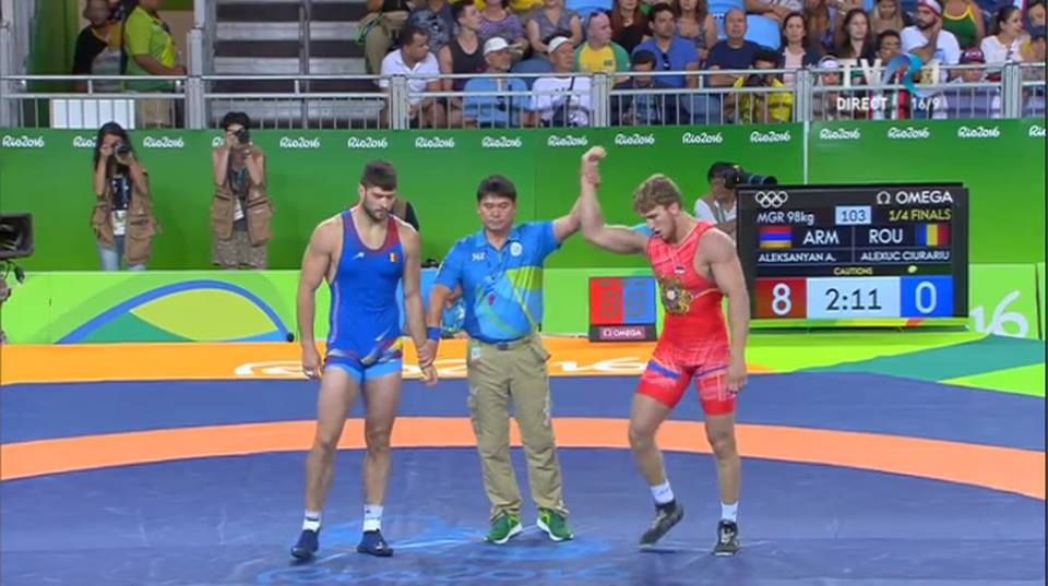 JO 2016: Lupte. Alin Alexuc Ciurariu, învins în sferturile de finală ale categoriei 98 kg